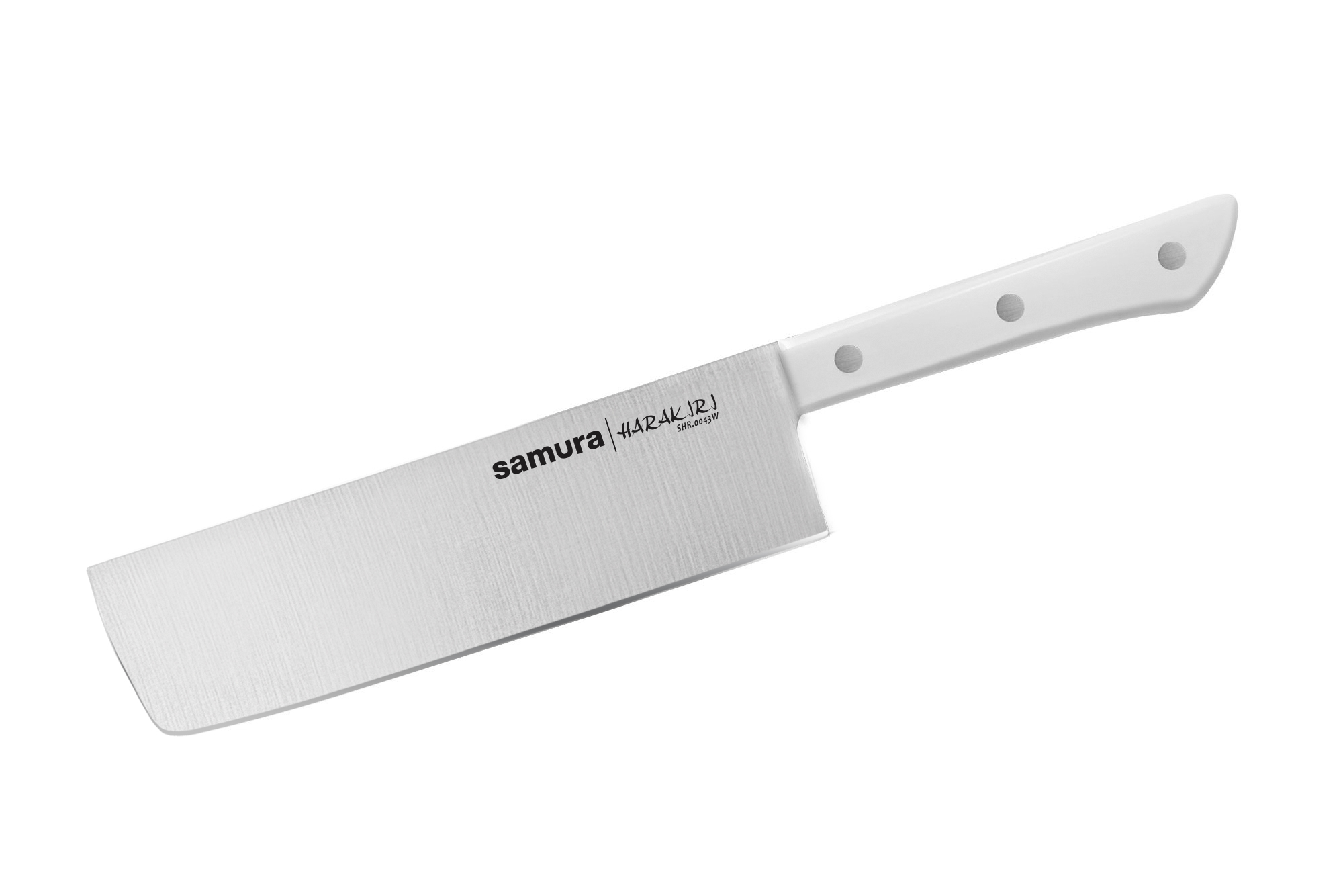 SHR-0043W Нож кухонный "Samura HARAKIRI" накири 161 мм, коррозионно-стойкая сталь, ABS пластик