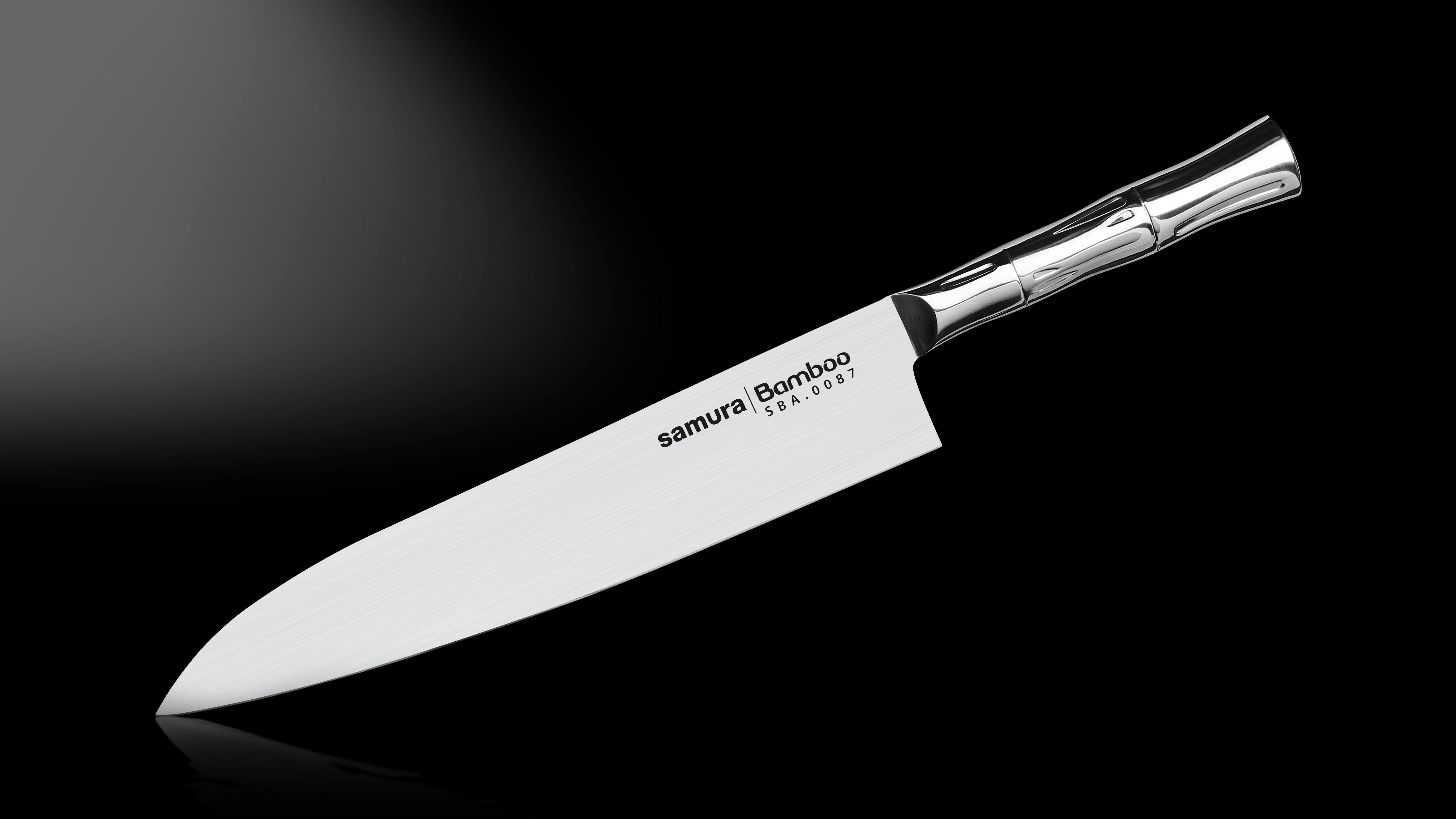 SBA-0087 Нож кухонный "Samura Bamboo" Гранд Шеф 240мм, AUS-8