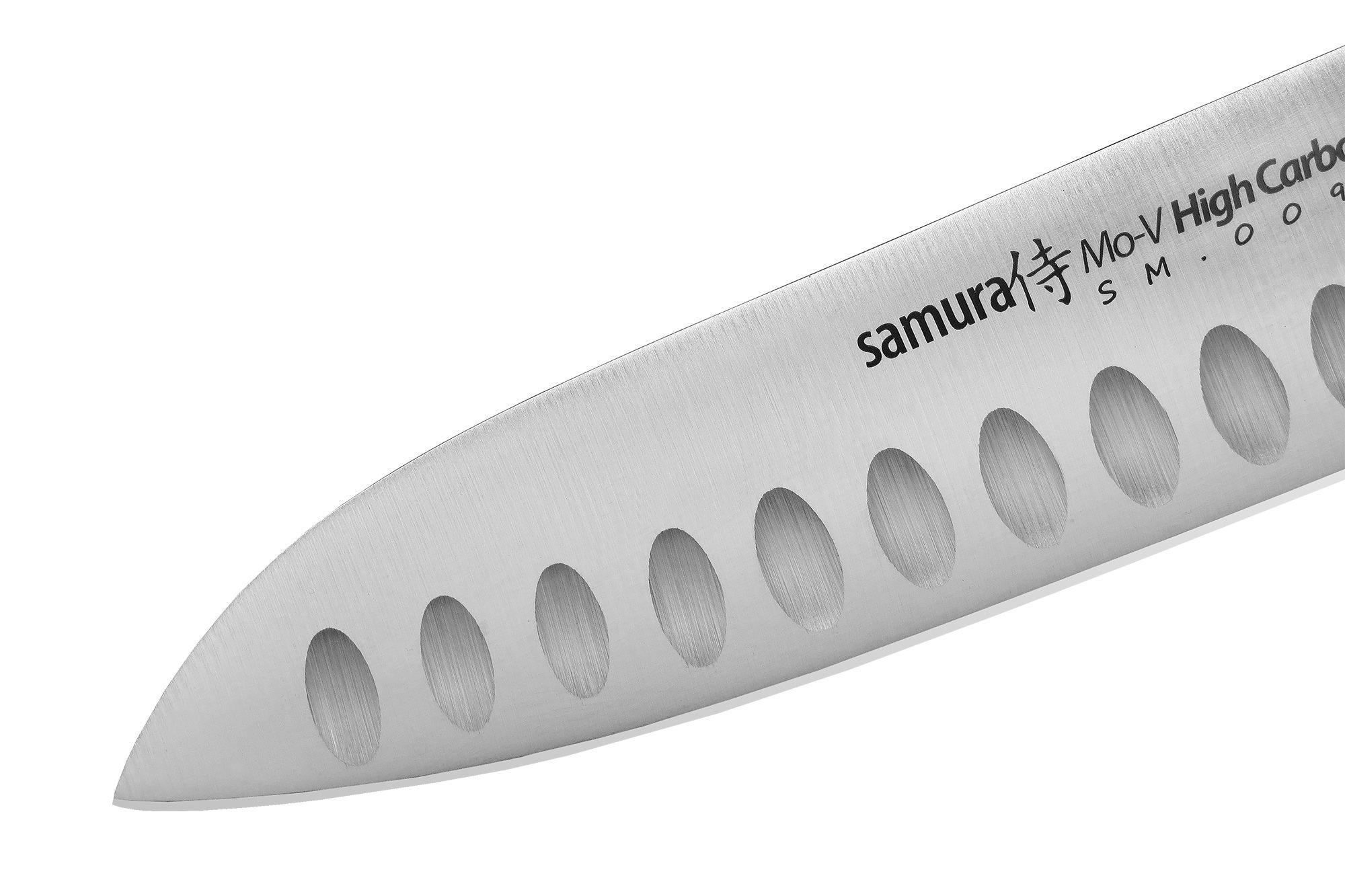 SM-0093 Нож кухонный "Samura Mo-V" Сантоку 138 мм, G-10