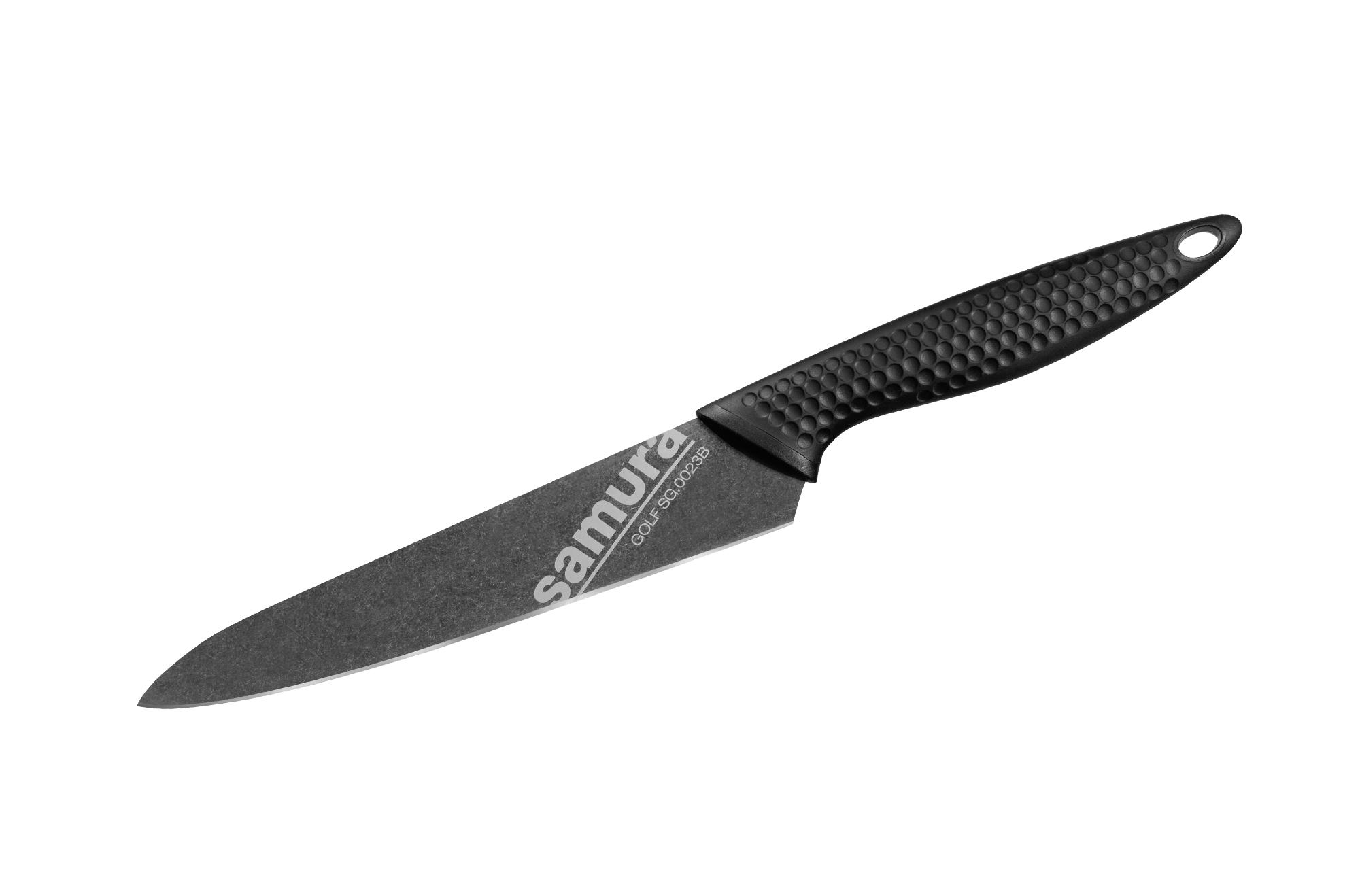SG-0023B Нож кухонный "Samura GOLF Stonewash" универсальный 158 мм, AUS-8