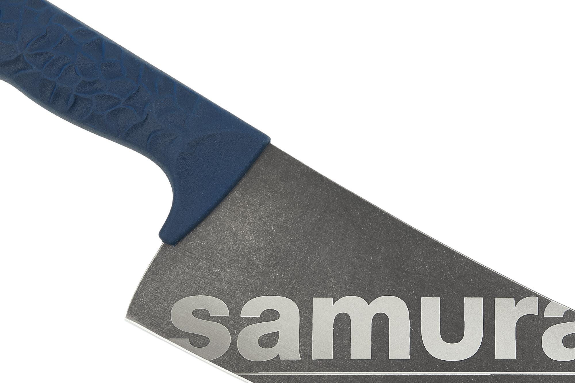 SNY-0041BT Кухонный топорик Модерн "Samura ARNY" 208 мм, ТЭП бирюзовый, AUS-8 с галтовкой