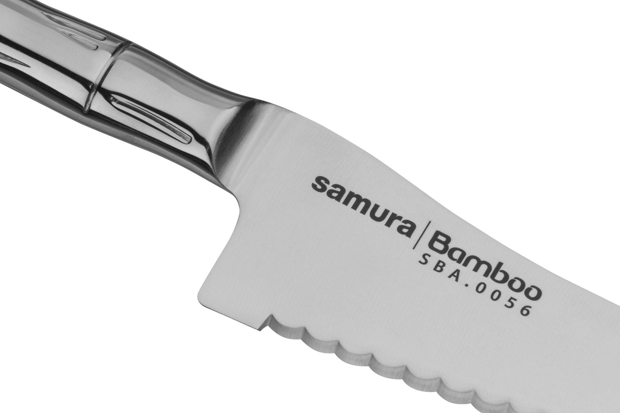 SBA-0056 Нож кухонный "Samura Bamboo" для заморож. продуктов 196 мм, AUS-8