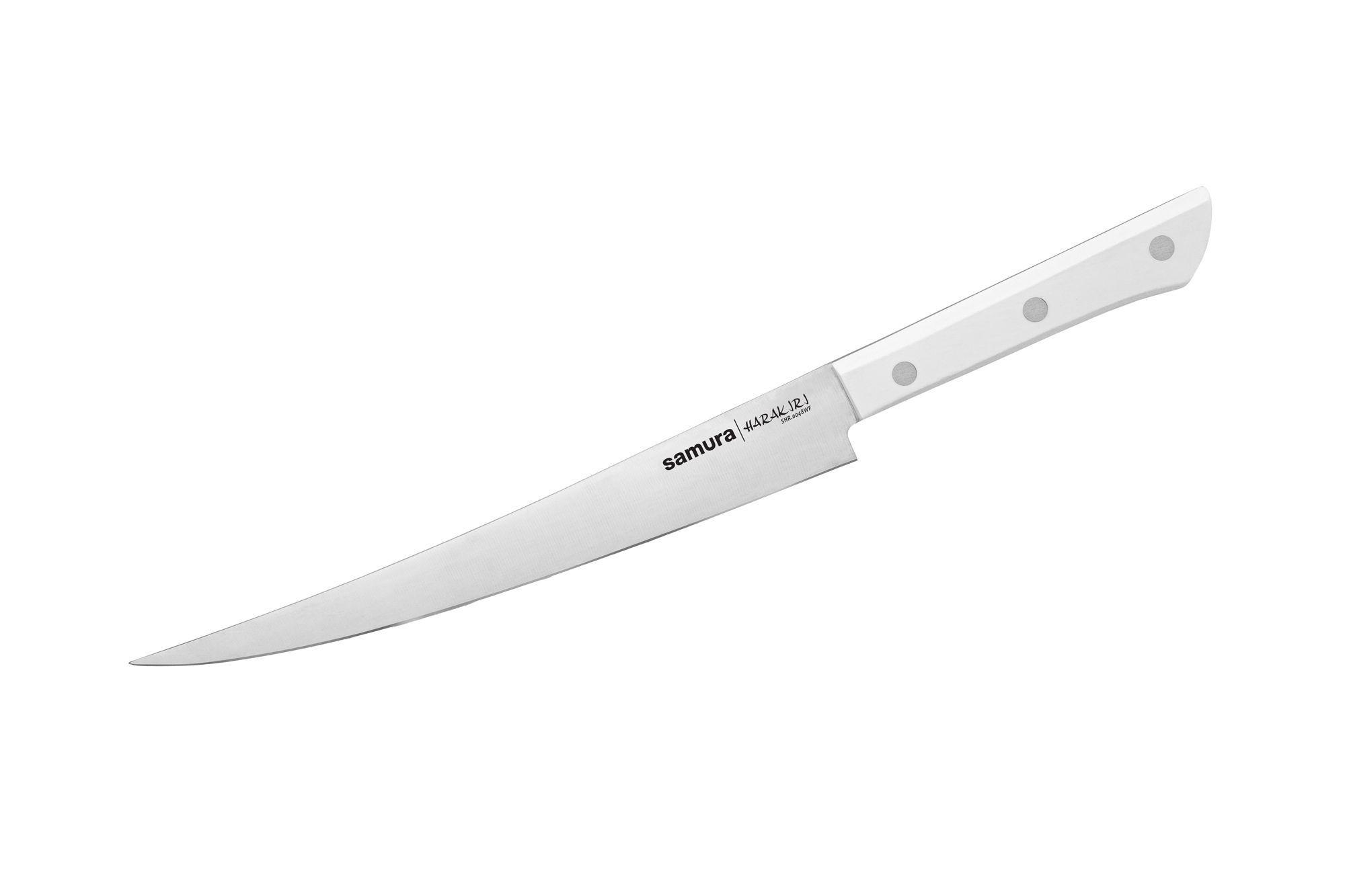 SHR-0048WF Нож кухонный "Samura HARAKIRI" филейный Fisherman 224 мм, кор.-стойк. сталь,ABS пластик