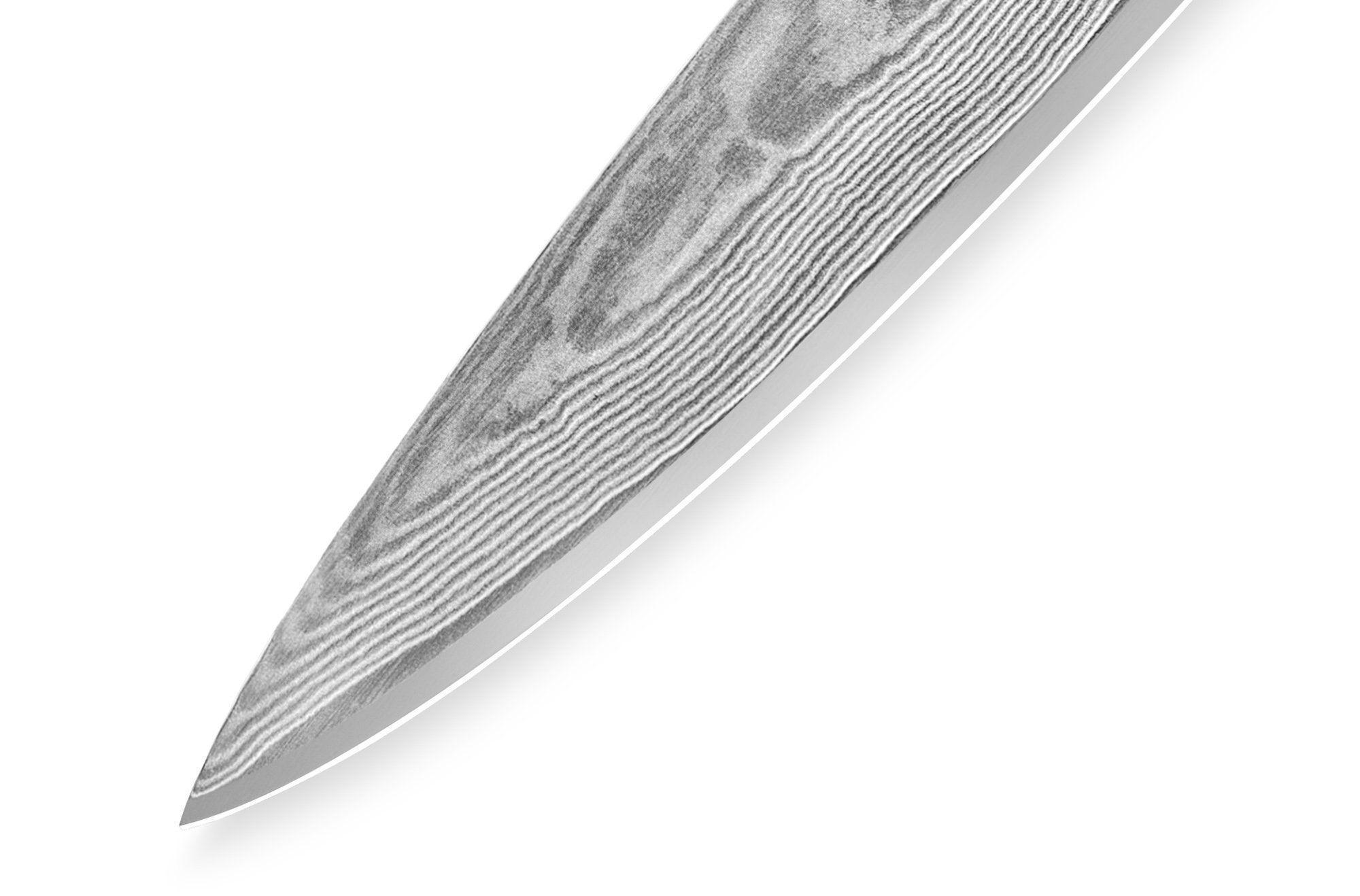 SD-0045/Y Нож кухонный "Samura DAMASCUS" для нарезки 230 мм, G-10, дамаск 67 слоев. Уценка