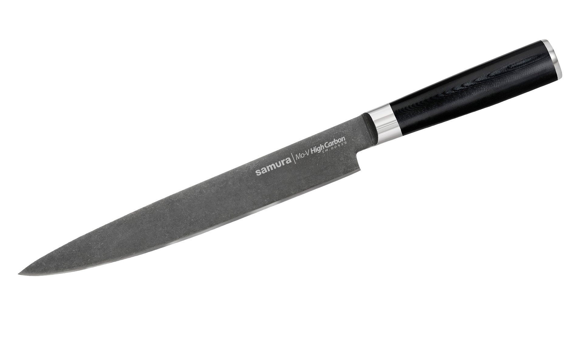 SM-0045B Нож кухонный "Samura Mo-V Stonewash" для нарезки 230 мм, G-10