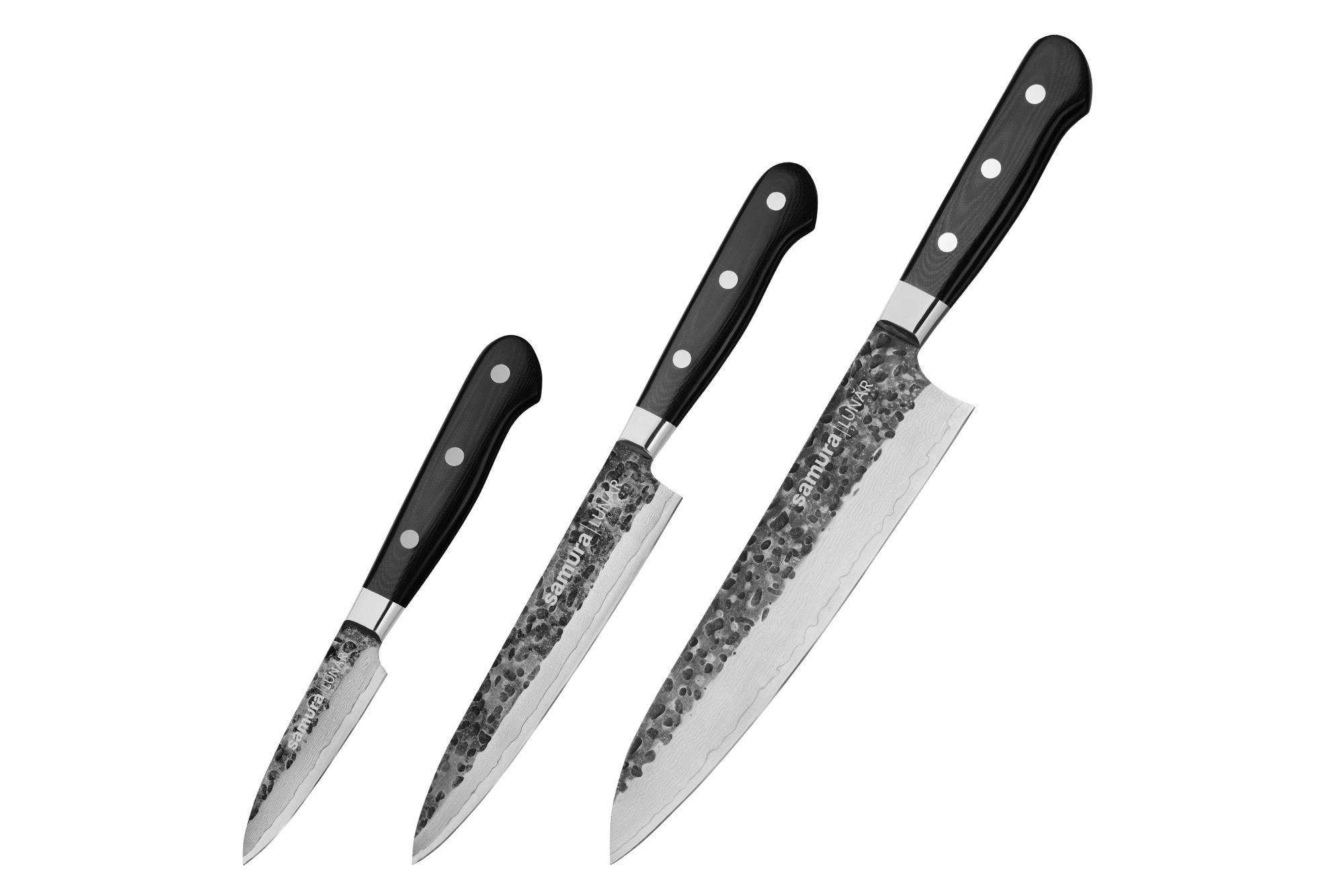 SPL-0230 Набор из 3 ножей "Samura PRO-S LUNAR" (11, 23, 85)
