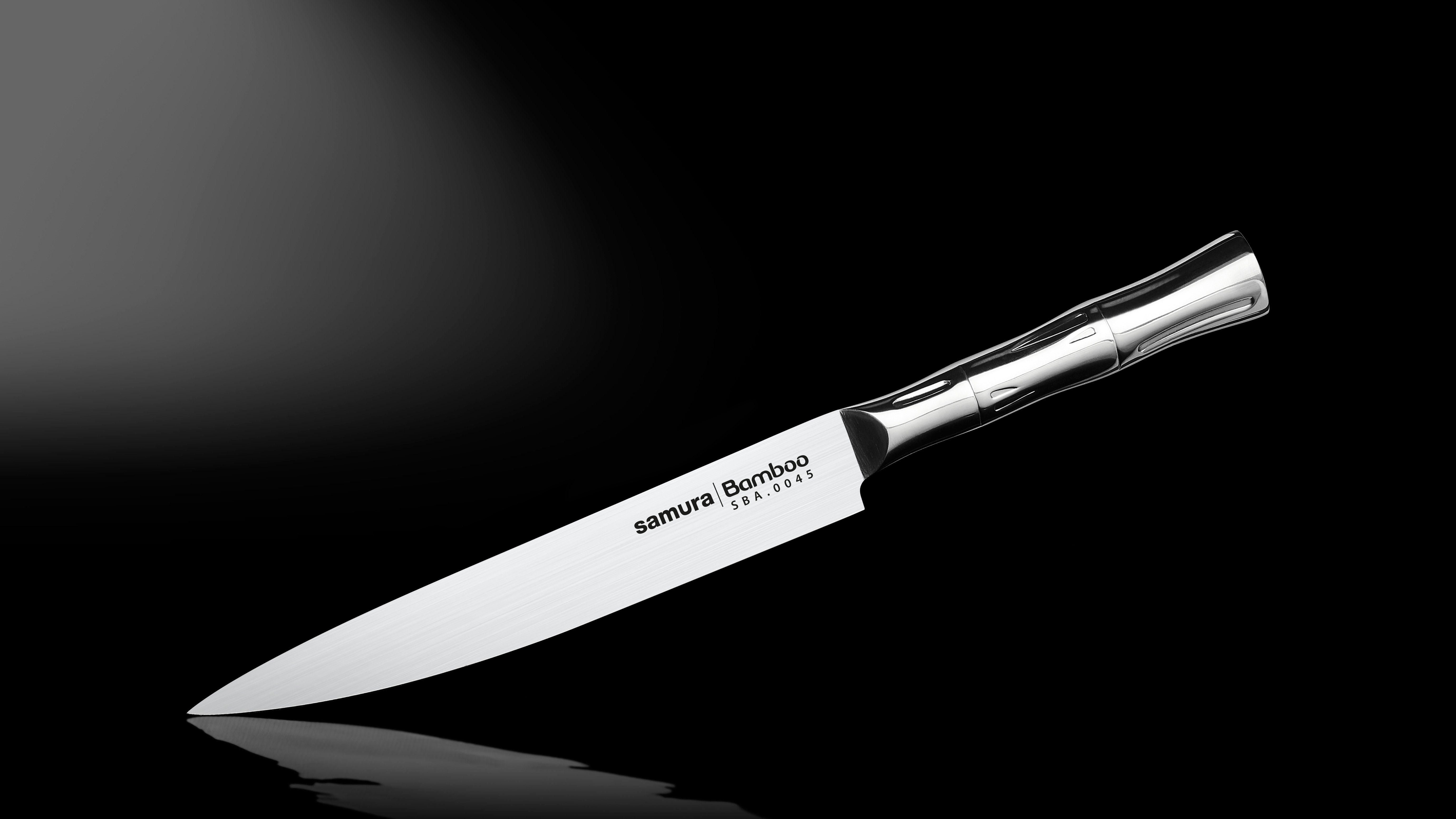 SBA-0045 Нож кухонный "Samura Bamboo" для нарезки 194мм, AUS-8 