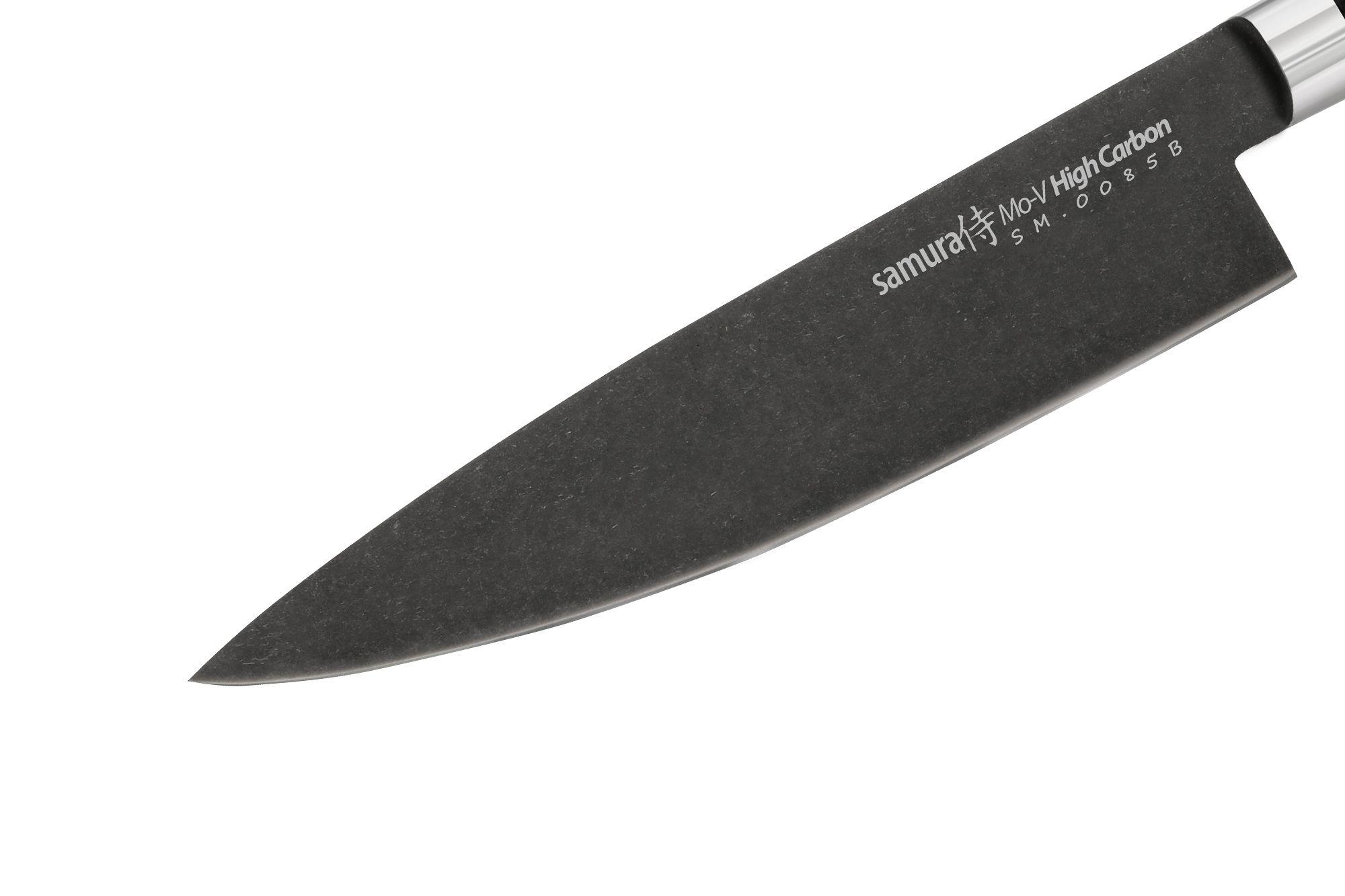SM-0085B Нож кухонный "Samura Mo-V Stonewash" Шеф 200 мм, G-10