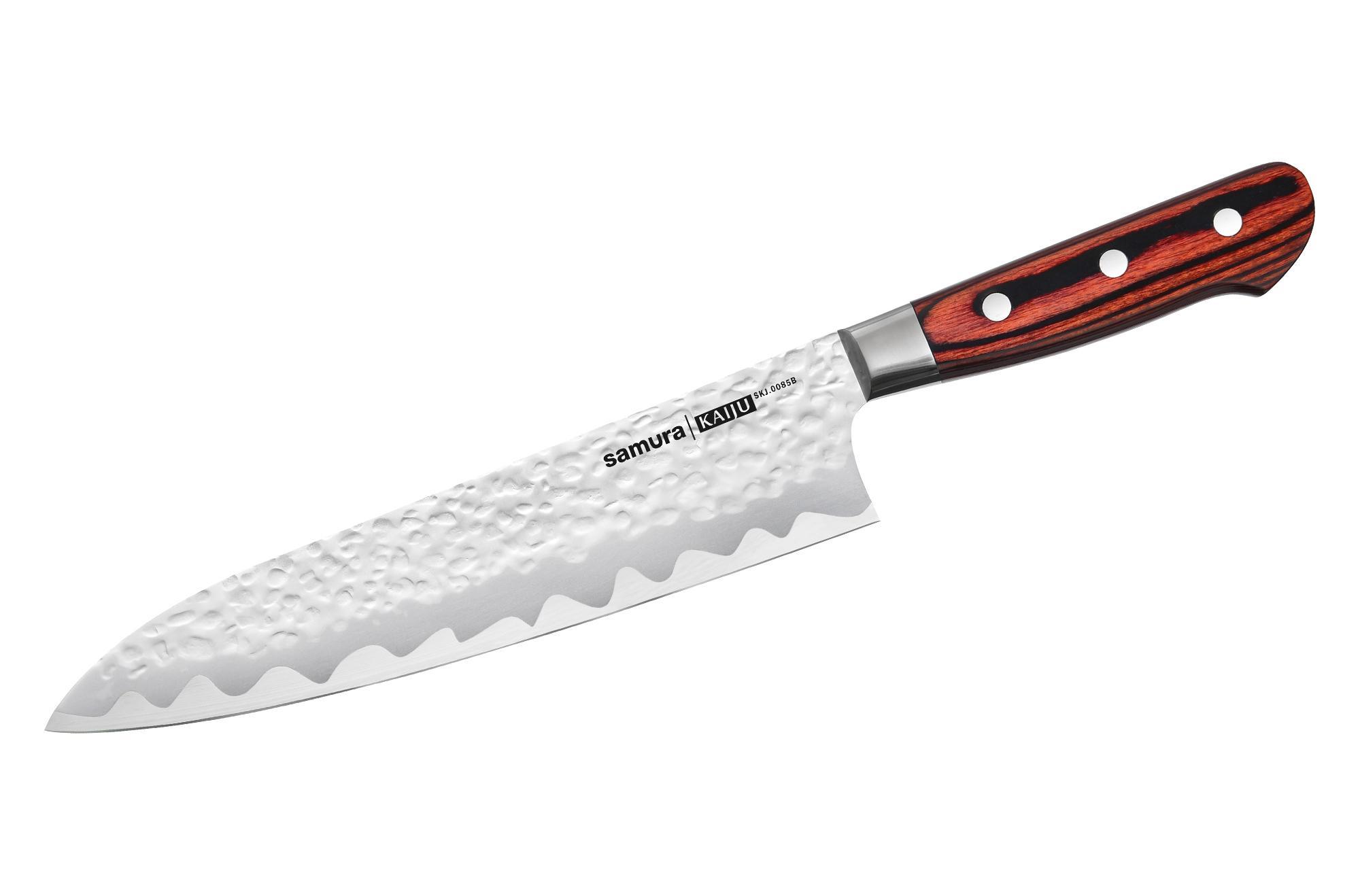 SKJ-0085B Нож кухонный "Samura KAIJU" Шеф 210 мм, AUS-8, дерево, с больстером