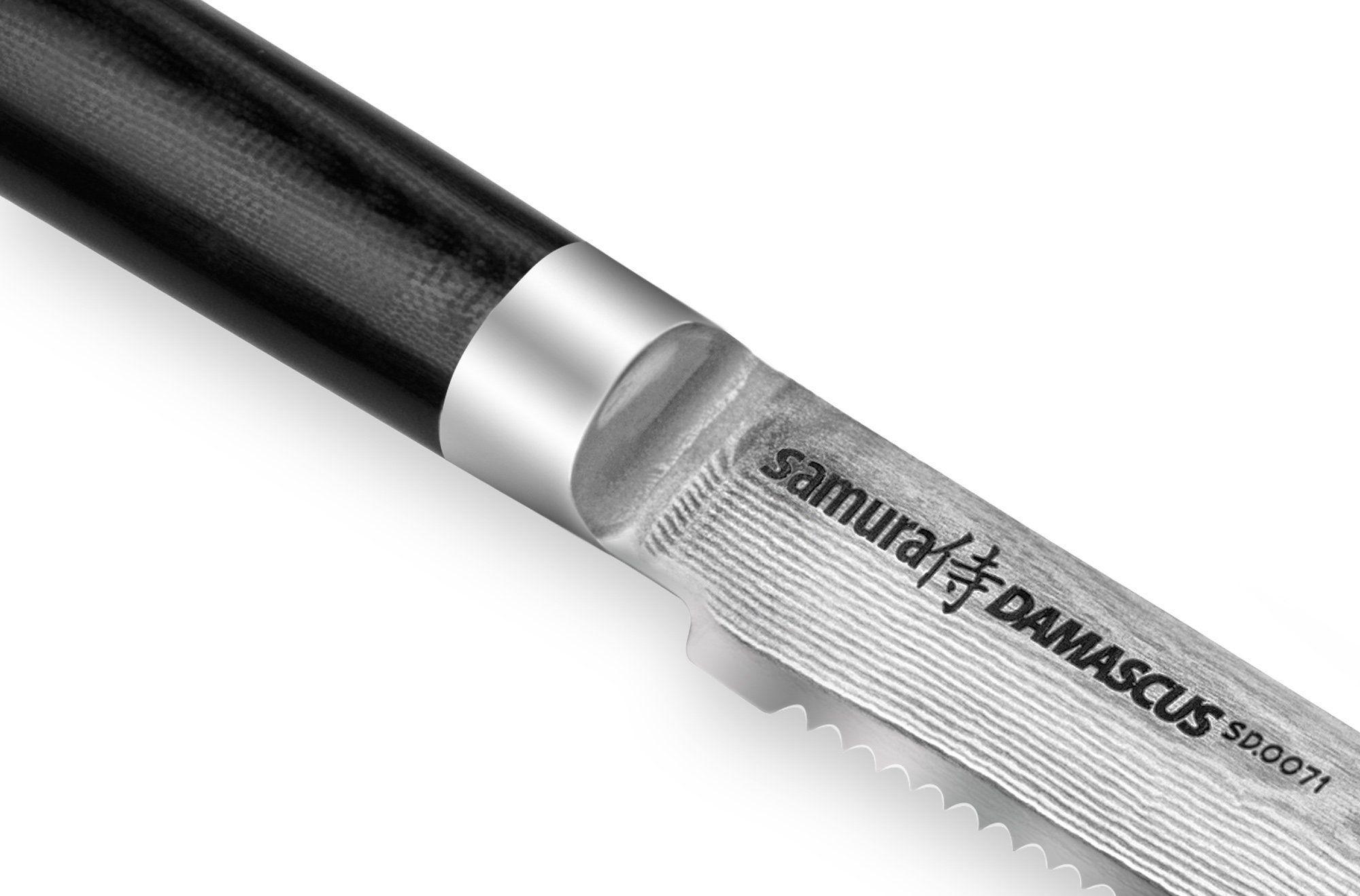 SD-0071 Нож кухонный "Samura DAMASCUS" для томатов 120 мм, G-10, дамаск 67 слоев