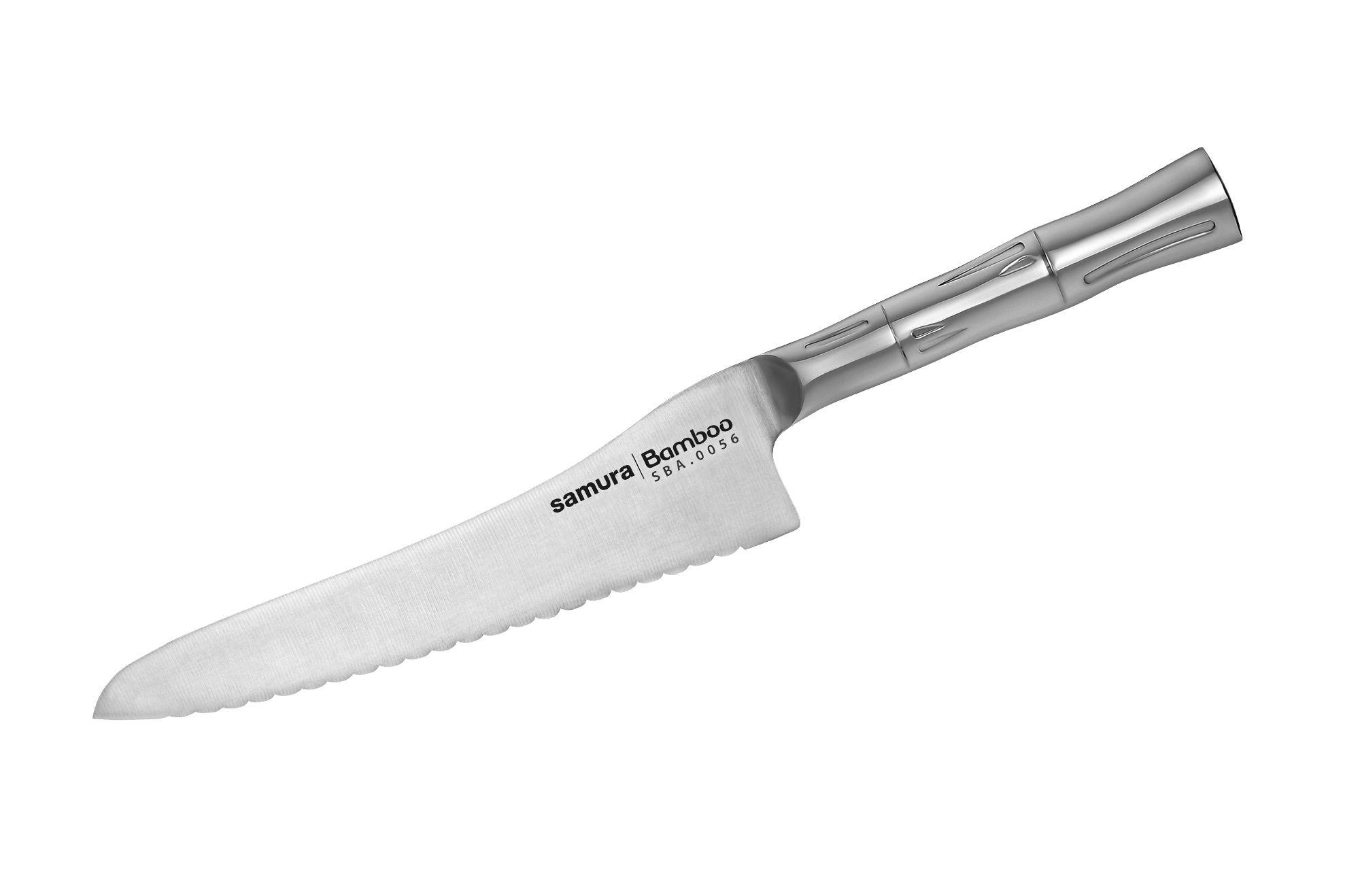 SBA-0056 Нож кухонный "Samura Bamboo" для заморож. продуктов 196 мм, AUS-8