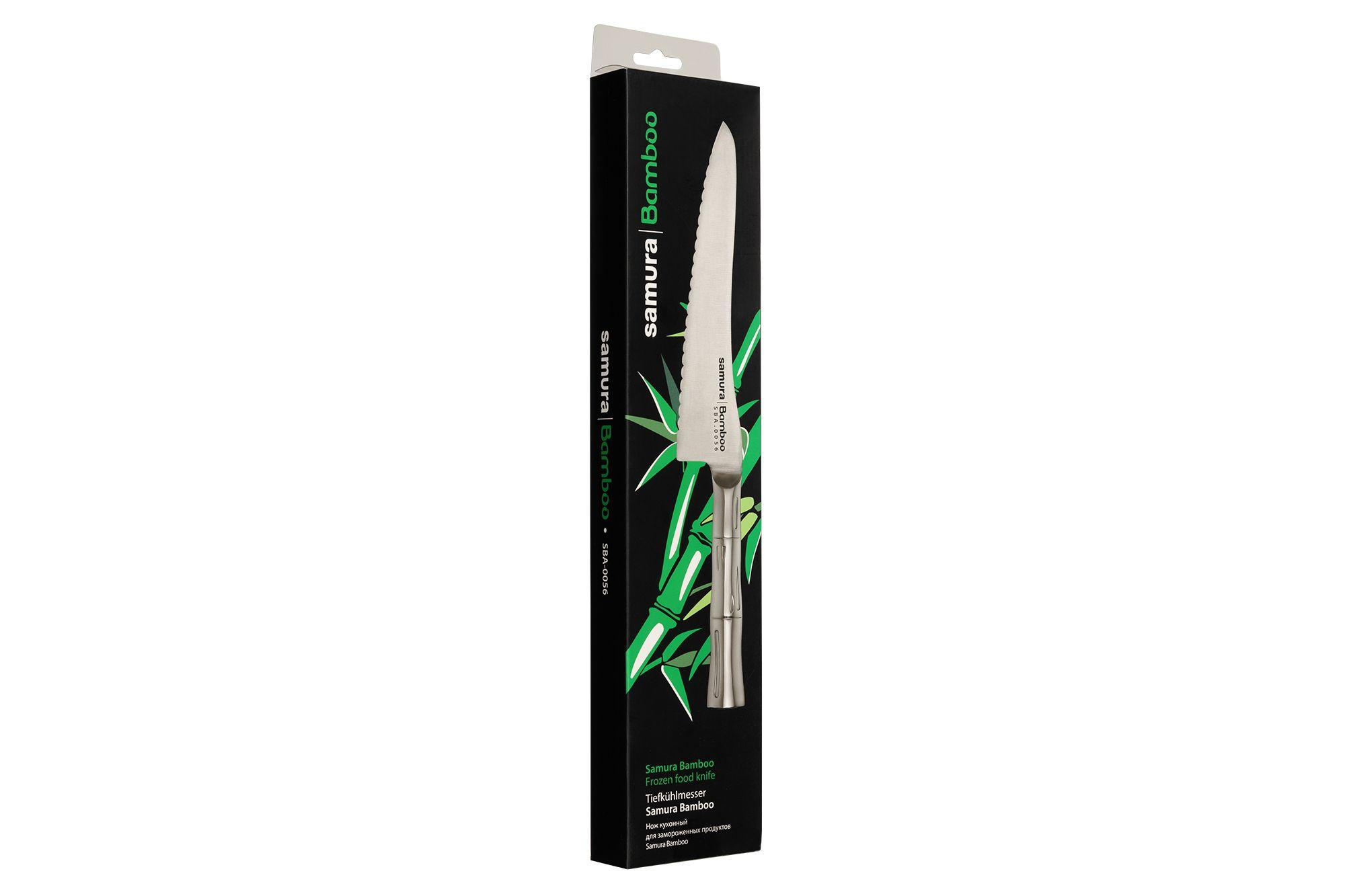 SBA-0056 Нож кухонный "Samura Bamboo" для заморож. продуктов 196 мм, AUS-8