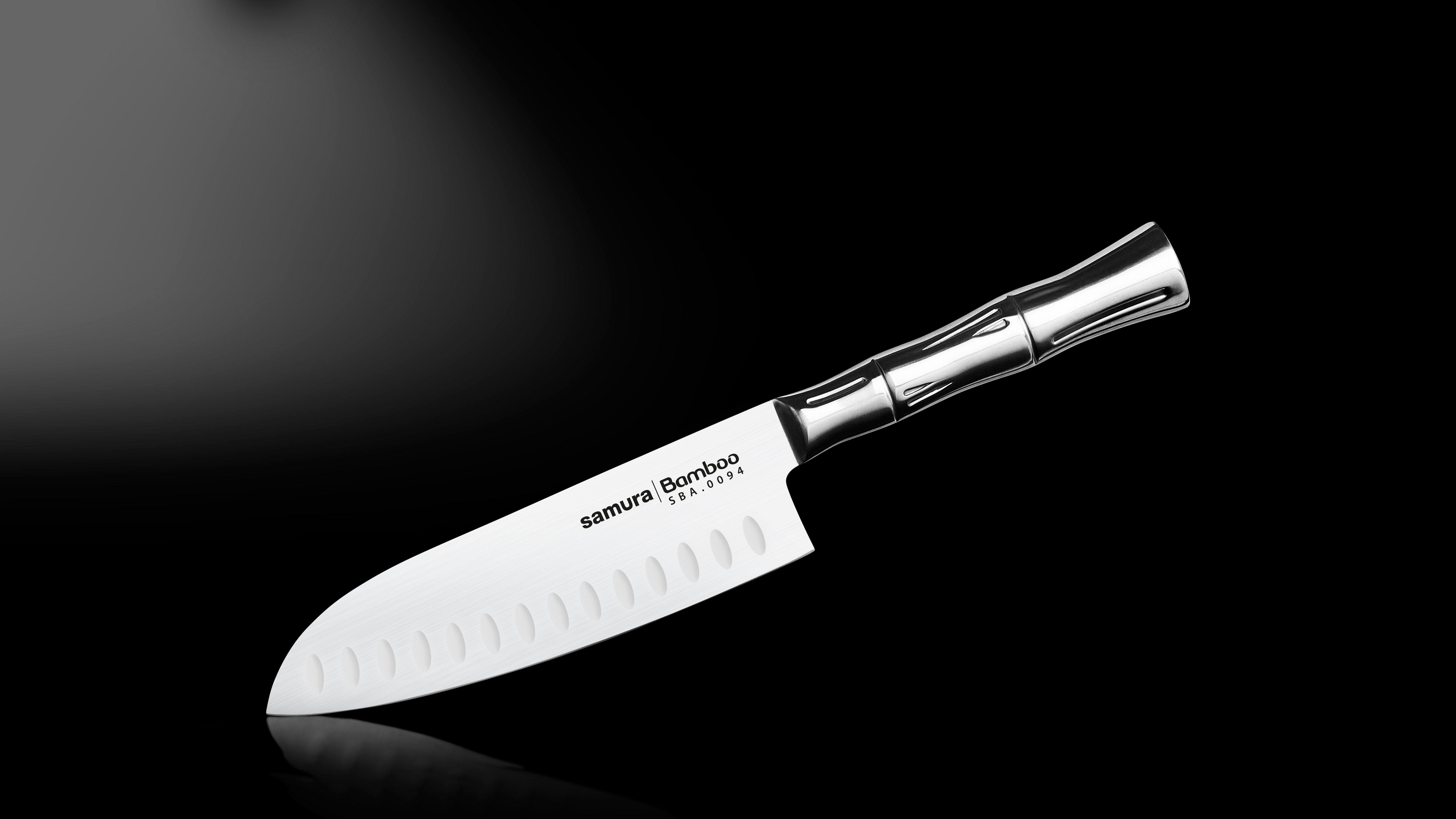 SBA-0094 Нож кухонный "Samura Bamboo" Сантоку 157мм, AUS-8 