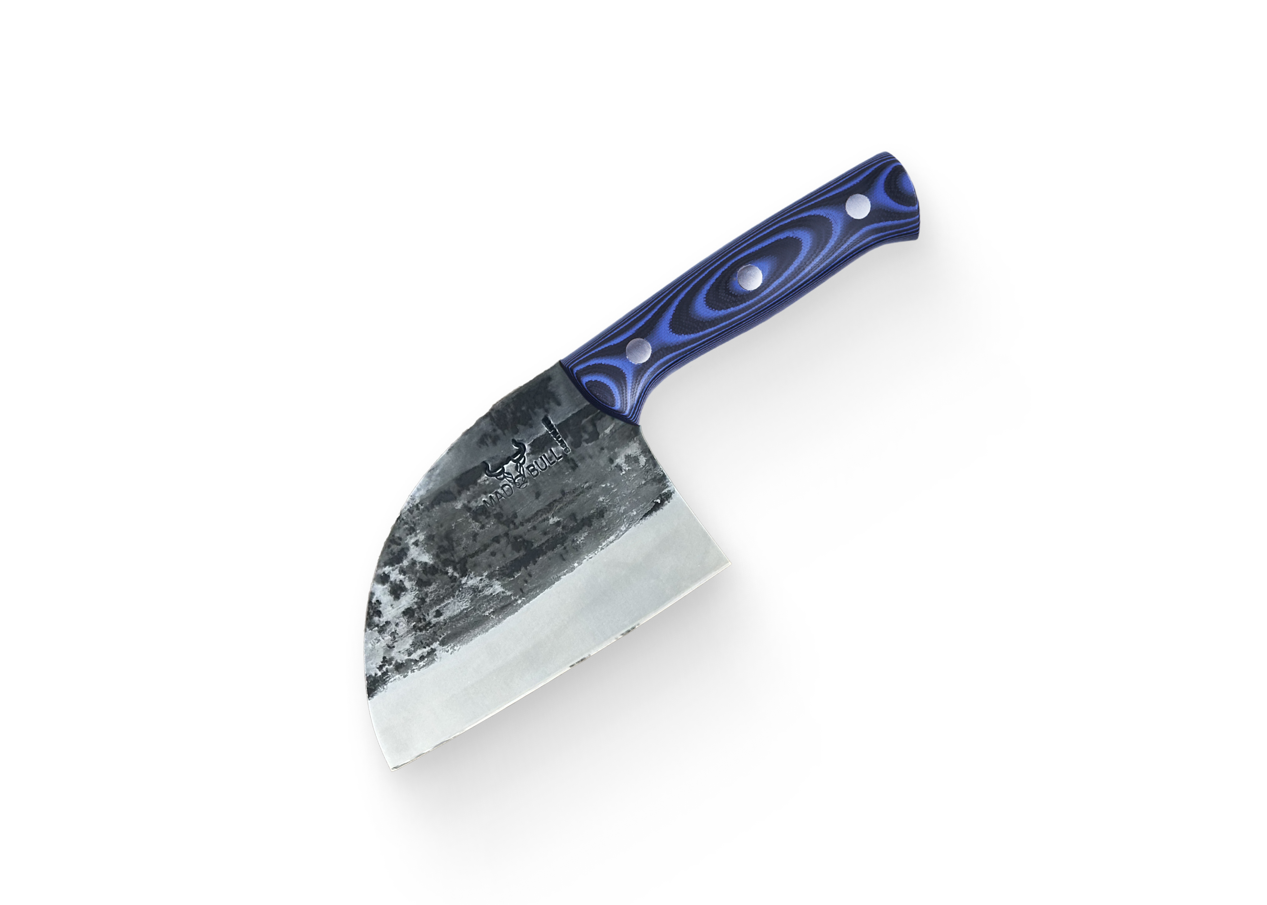SMB-0041 Топорик кухонный малый "Samura MAD BULL" 145 мм, G-10 сине-чёрный