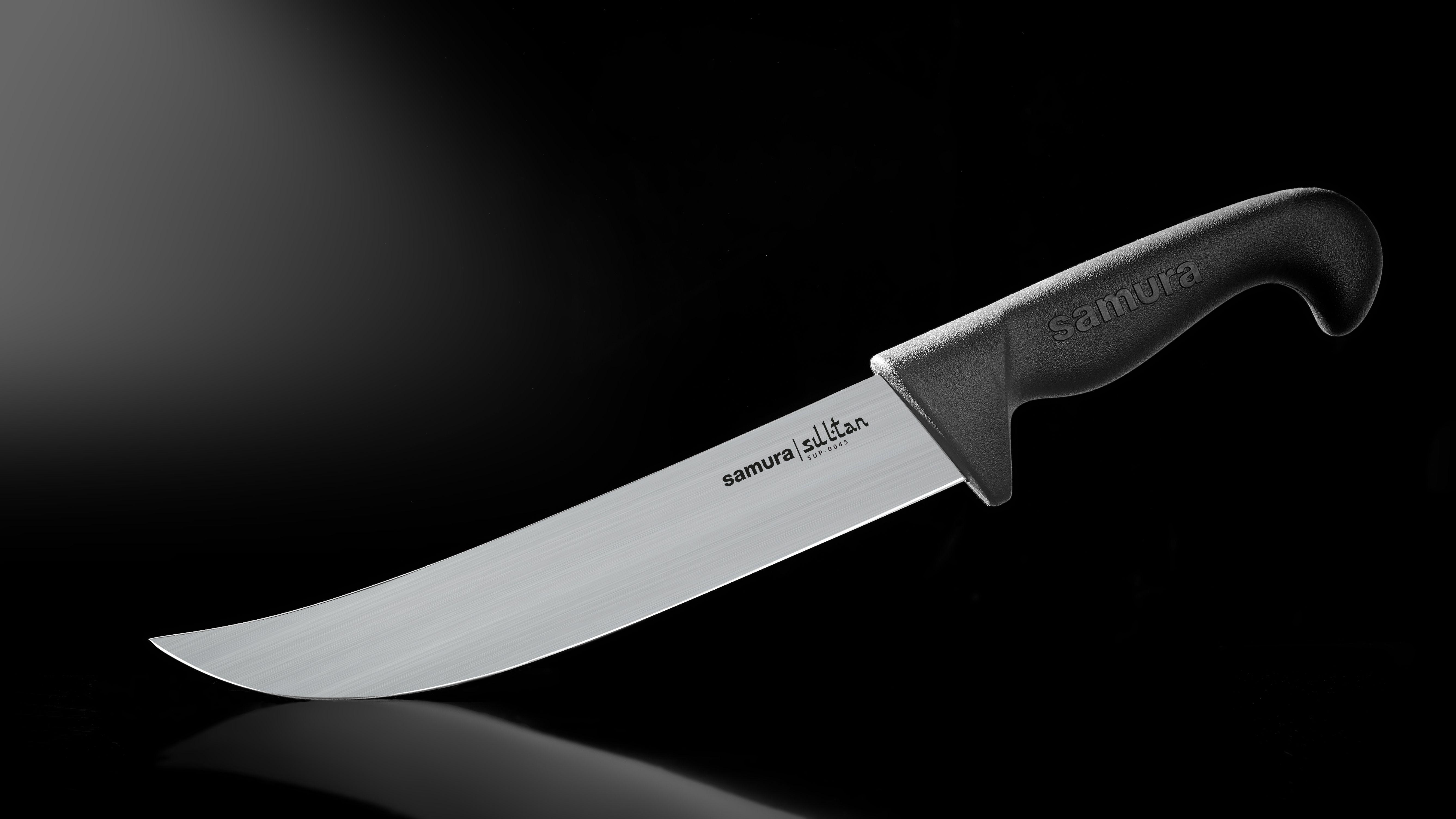 SUP-0045 Нож кухонный "Samura SULTAN PRO" для нарезки, пчак 213 мм, ТЭП, AUS-8