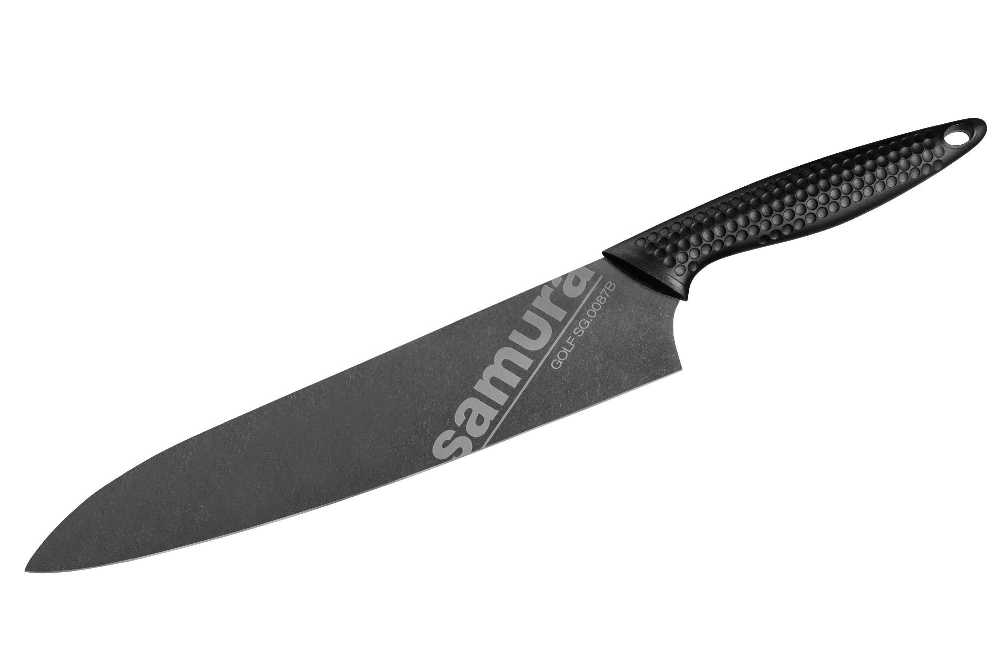 SG-0087B/K Нож кухонный "Samura GOLF Stonewash" Гранд Шеф 240 мм, AUS-8