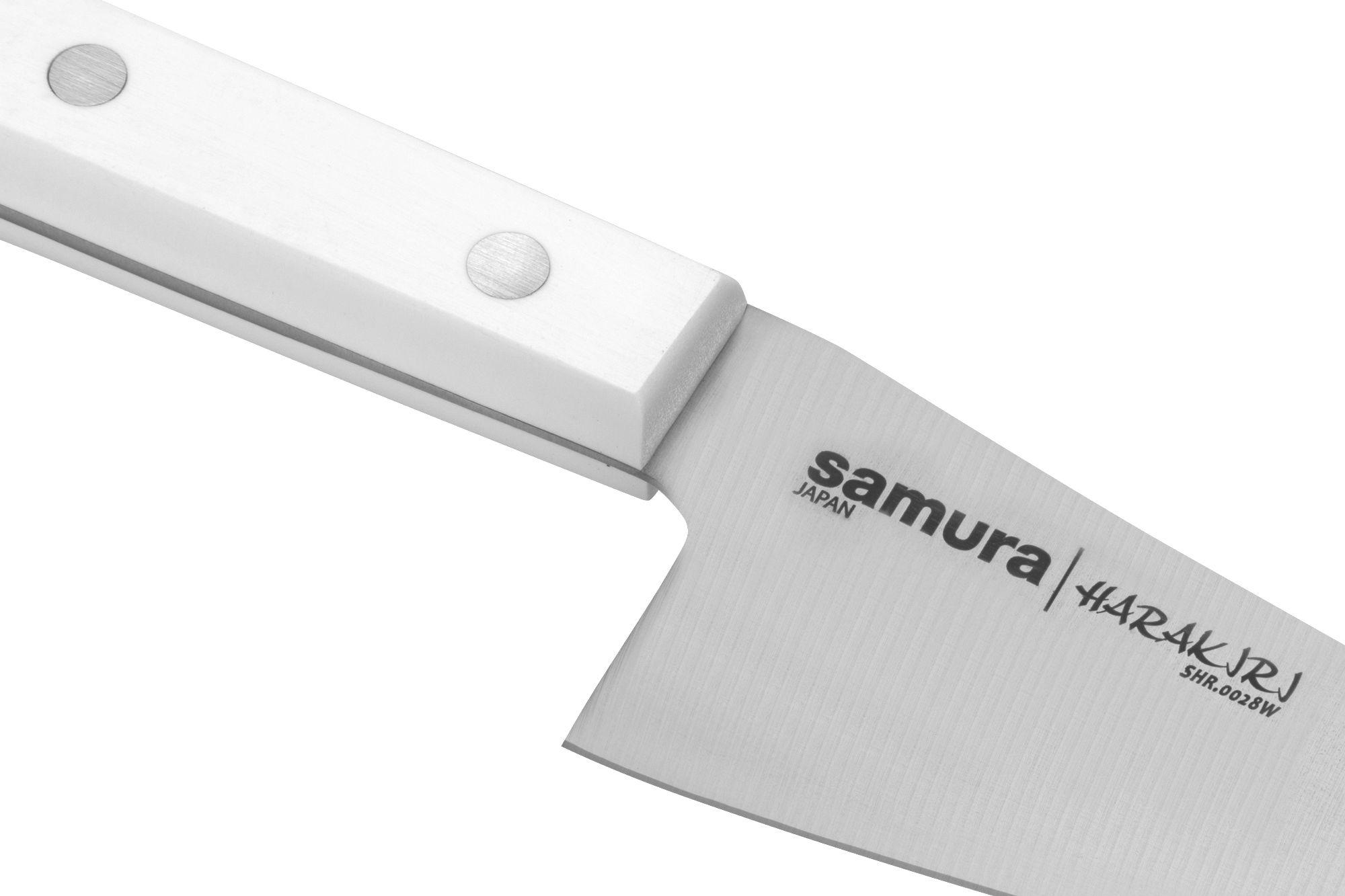 SHR-0028W Нож кухонный "Samura HARAKIRI" совр. универсальный 146мм, кор.-стойк. сталь, ABS пластик