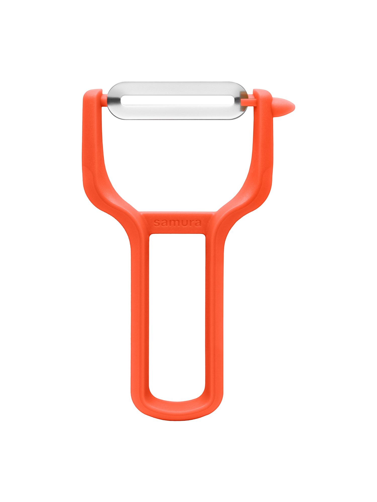 SVP-02OR Овощечистка "Samura" оранжевая пластик, лезвие прямое