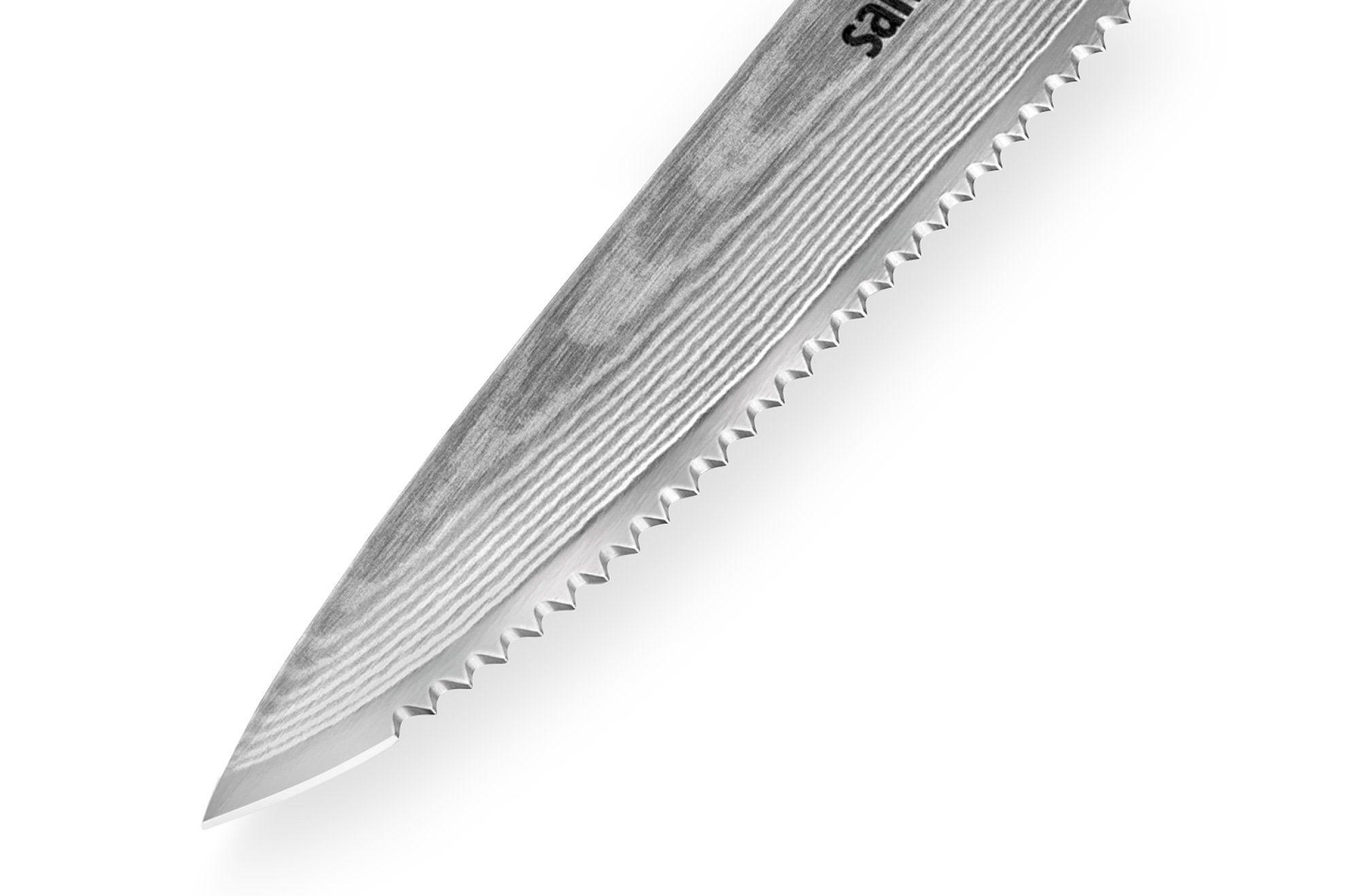 SD-0071 Нож кухонный "Samura DAMASCUS" для томатов 120 мм, G-10, дамаск 67 слоев