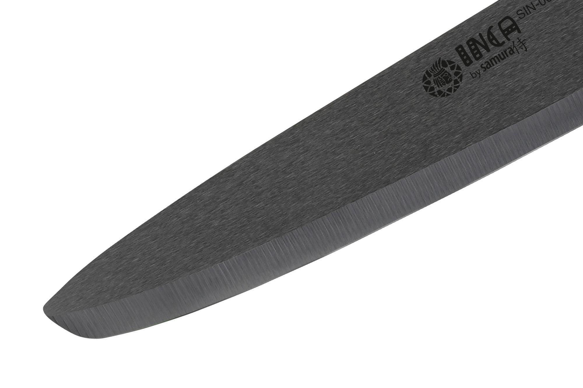 SIN-0085B Нож кухонный "Samura Inca" Шеф 187 мм, чёрная циркониевая керамика