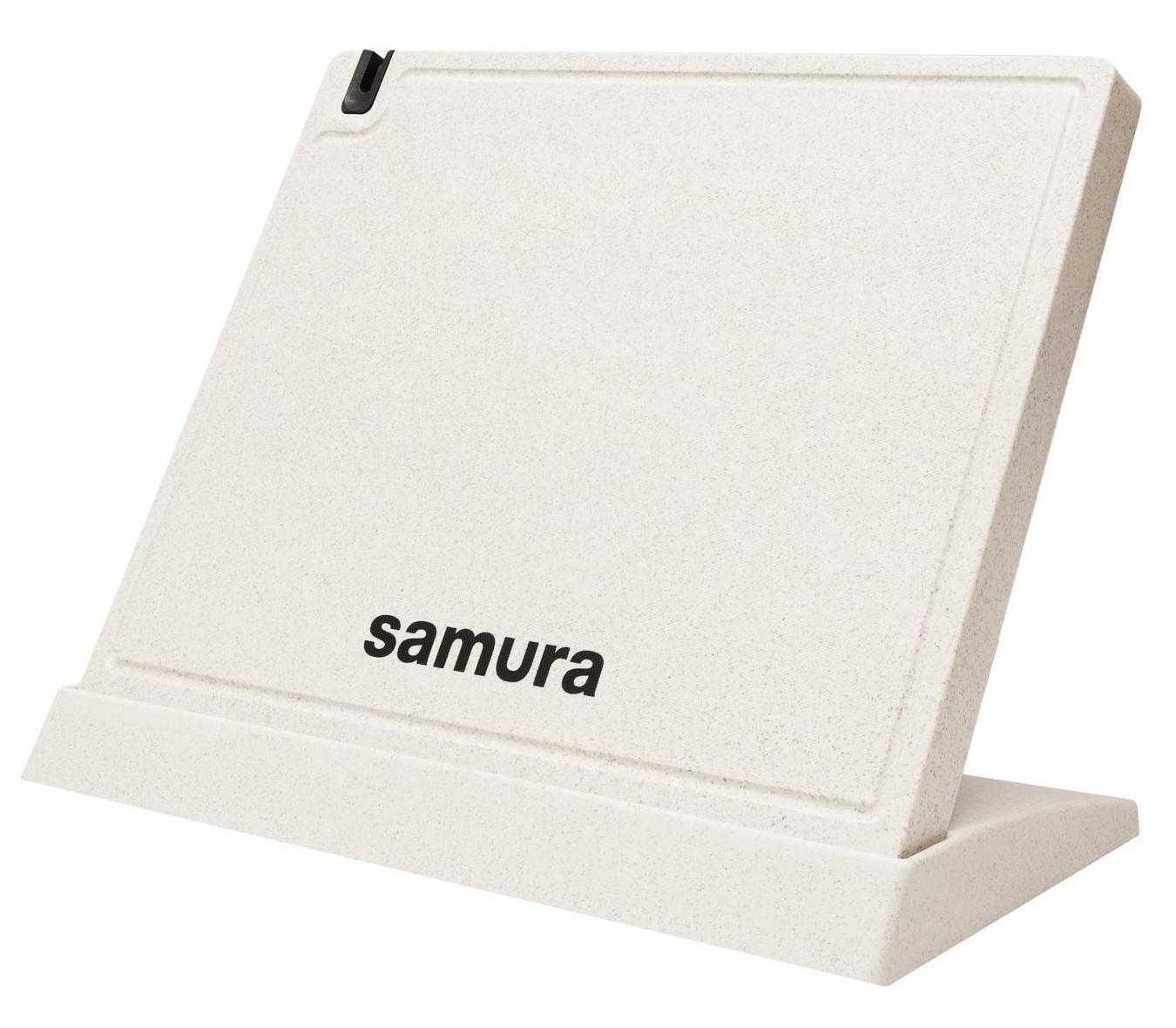 KS-007BE Подставка магнитная для стальных ножей "Samura" полипропилен 27х23х20 см, бежевая