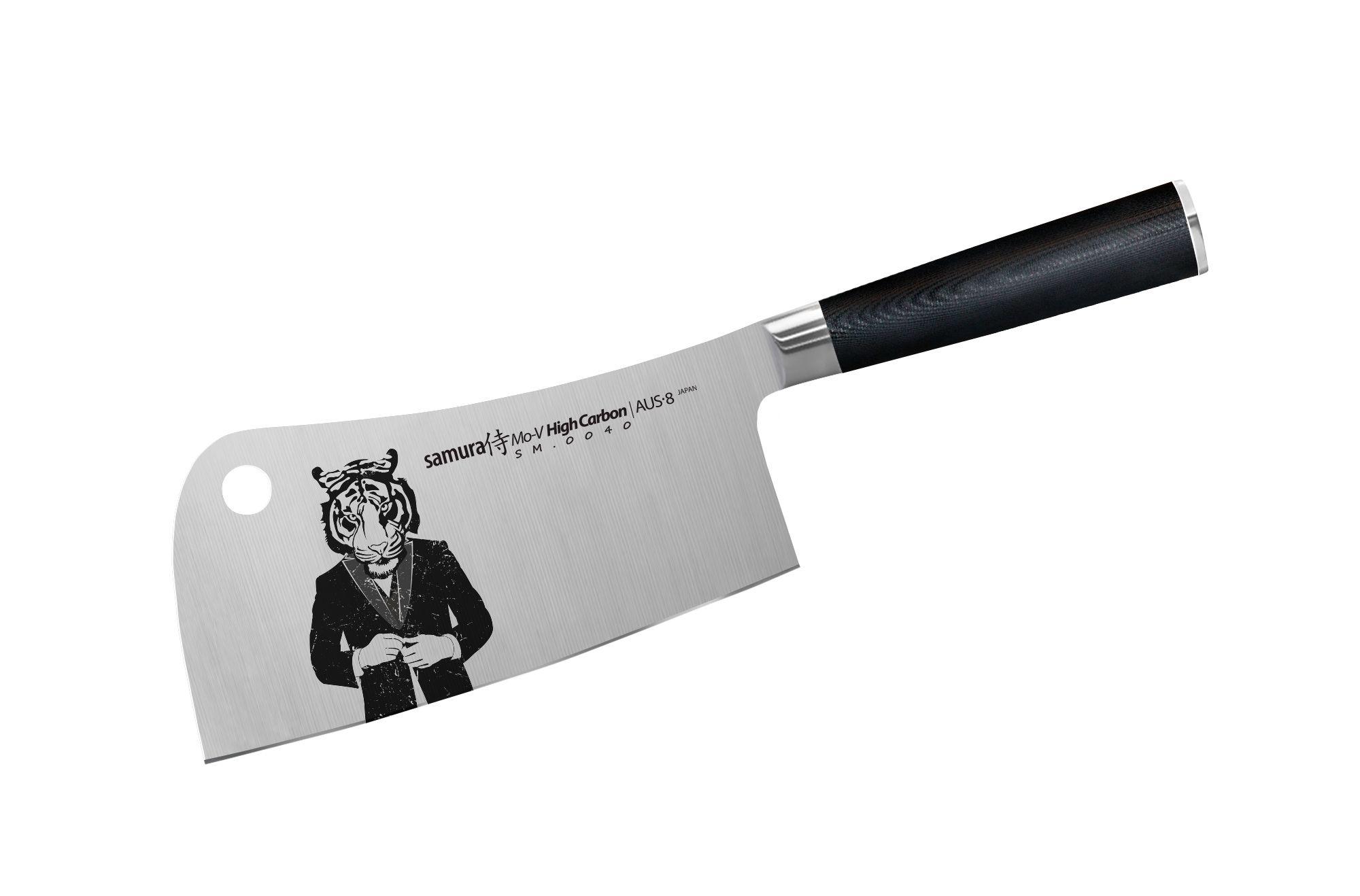 SM-0040 Топорик кухонный "Samura Mo-V" 180 мм, G-10