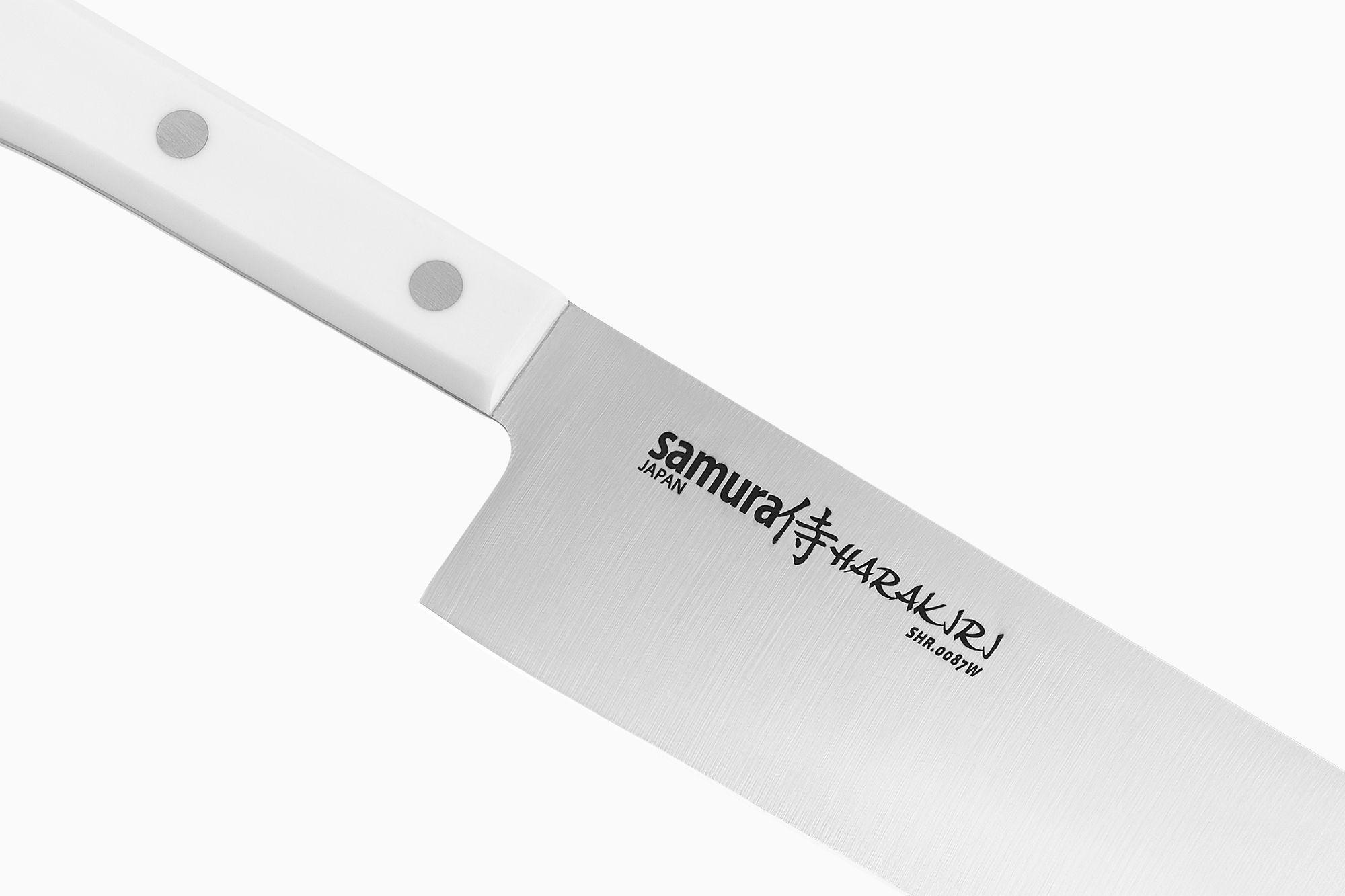 SHR-0087W Нож кухонный "Samura HARAKIRI" Гранд Шеф 240 мм, коррозионно-стойкая сталь, ABS пластик
