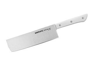 SHR-0043W Нож кухонный "Samura HARAKIRI" накири 161 мм, коррозионно-стойкая сталь, ABS пластик