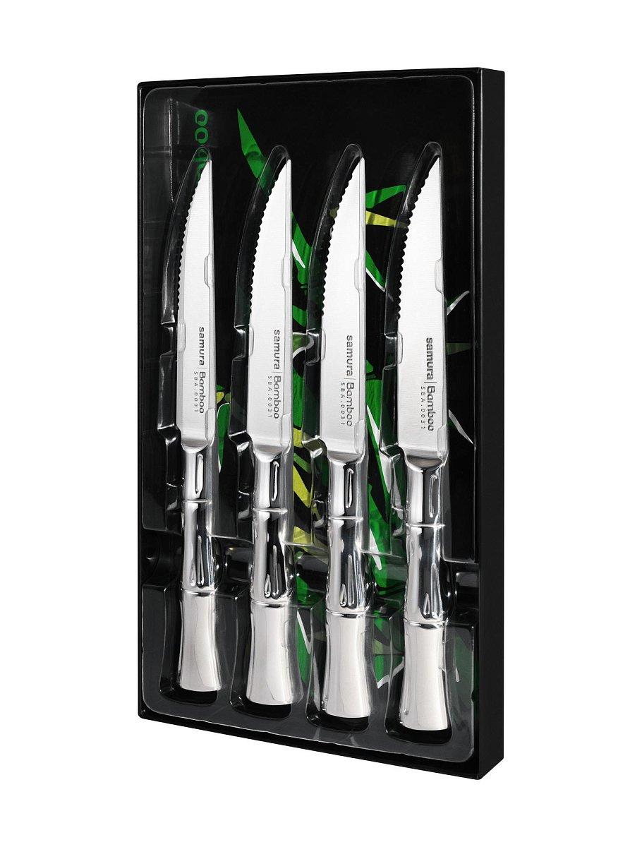 Набор из 4 ножей для стейка  Samura Bamboo SBA-0031S