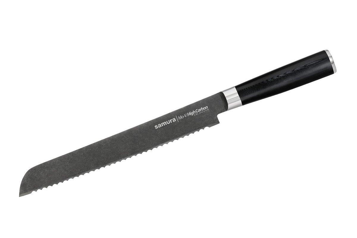 Нож для хлеба Samura Mo-V Stonewash SM-0055B/K