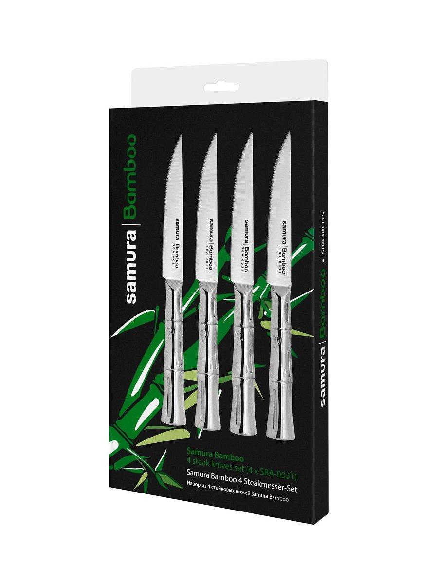 Набор из 4 ножей для стейка  Samura Bamboo SBA-0031S