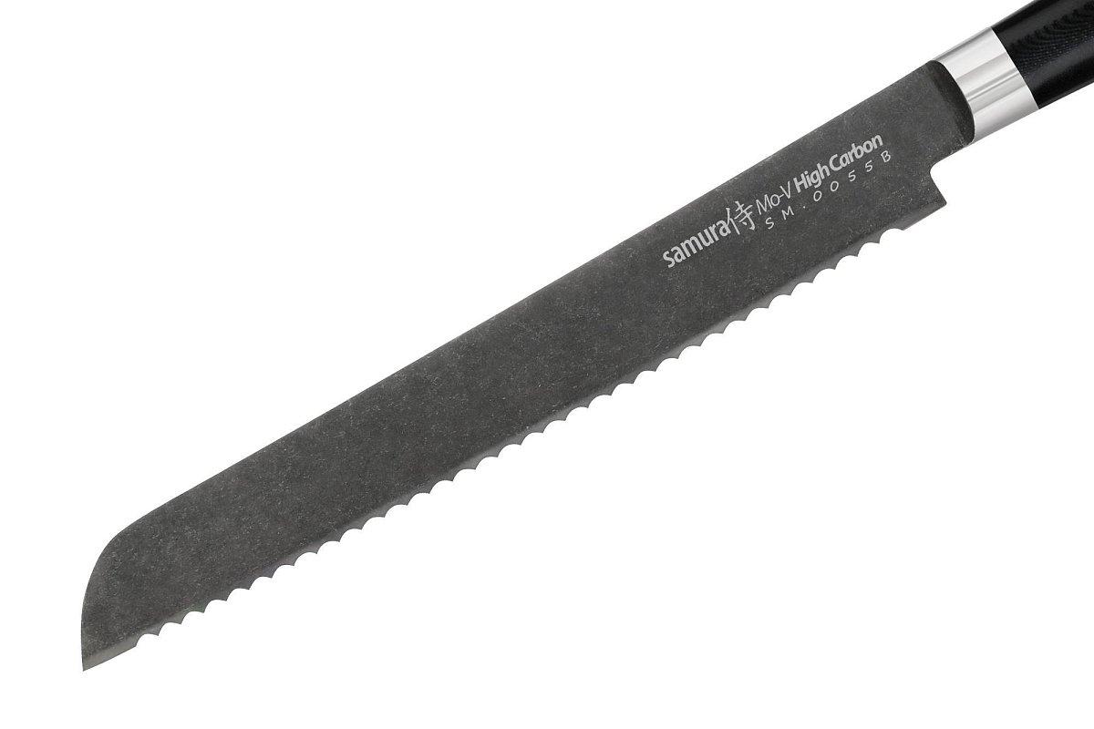Нож для хлеба Samura Mo-V Stonewash SM-0055B/K