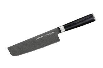 SM-0043B Нож кухонный "Samura Mo-V Stonewash" накири 167 мм, G-10 (Уценка, повреждена упаковка)