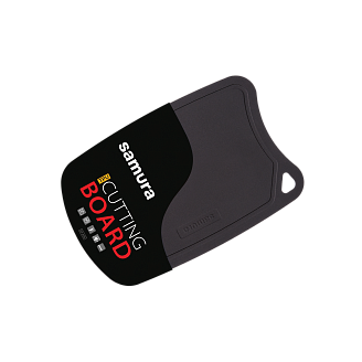 SF-02B Доска Samura FUSION термопластиковая с антибактериальным покрытием, 380х250х2 (черная)