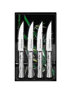 SBA-0031S Набор из 4 ножей "Samura Bamboo" для стейка 110 мм, AUS-8