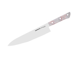 SHR-0085ABE Нож кухонный "Samura HARAKIRI" Шеф 208 мм, корроз.-стойкая сталь, беж. акрил