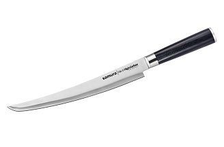 SM-0046T Нож кухонный "Samura Mo-V" для нарезки, слайсер Tanto 230 мм, G-10 (Уценка)