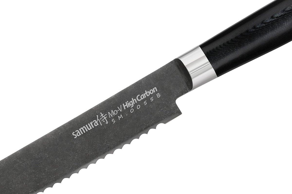 Нож для хлеба Samura Mo-V Stonewash SM-0055B/K