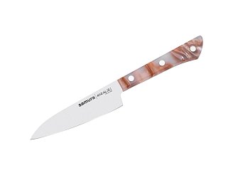 SHR-0011ABE Нож кухонный "Samura HARAKIRI" овощной 99 мм, корроз.-стойкая сталь, беж. акрил