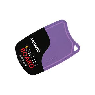 SF-02V Доска Samura FUSION термопластиковая с антибактериальным покрытием, 380х250х2 (фиолетовая)