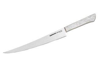 SHR-0048AWF Нож кухонный "Samura HARAKIRI" филейный FISHERMAN 224 мм, кор-стойкая сталь,белый акр