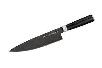 SM-0085B Нож кухонный "Samura Mo-V Stonewash" Шеф 200 мм, G-10 (Повреждена упаковка)