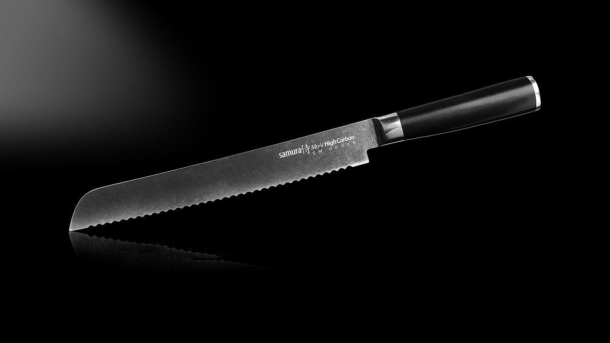 Нож для хлеба Samura Mo-V Stonewash SM-0055B/K