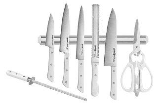 SHR-0280W Набор ножей Super Set 8 в 1 "Samura HARAKIRI" 11,23,45,57,85,мусат,ножницы, м. держатель